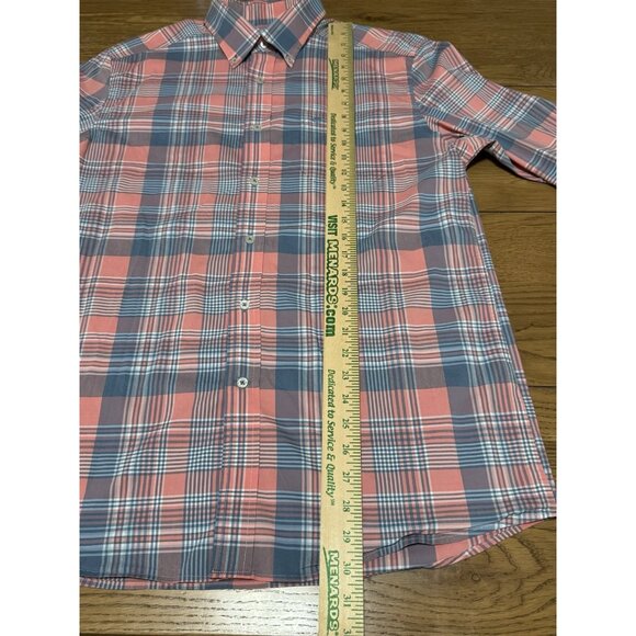 Southern Tide Coastal Passage Shirt Men's Button Up‎ Size M Plaid Salmon Preppy - Picture 4 of 14